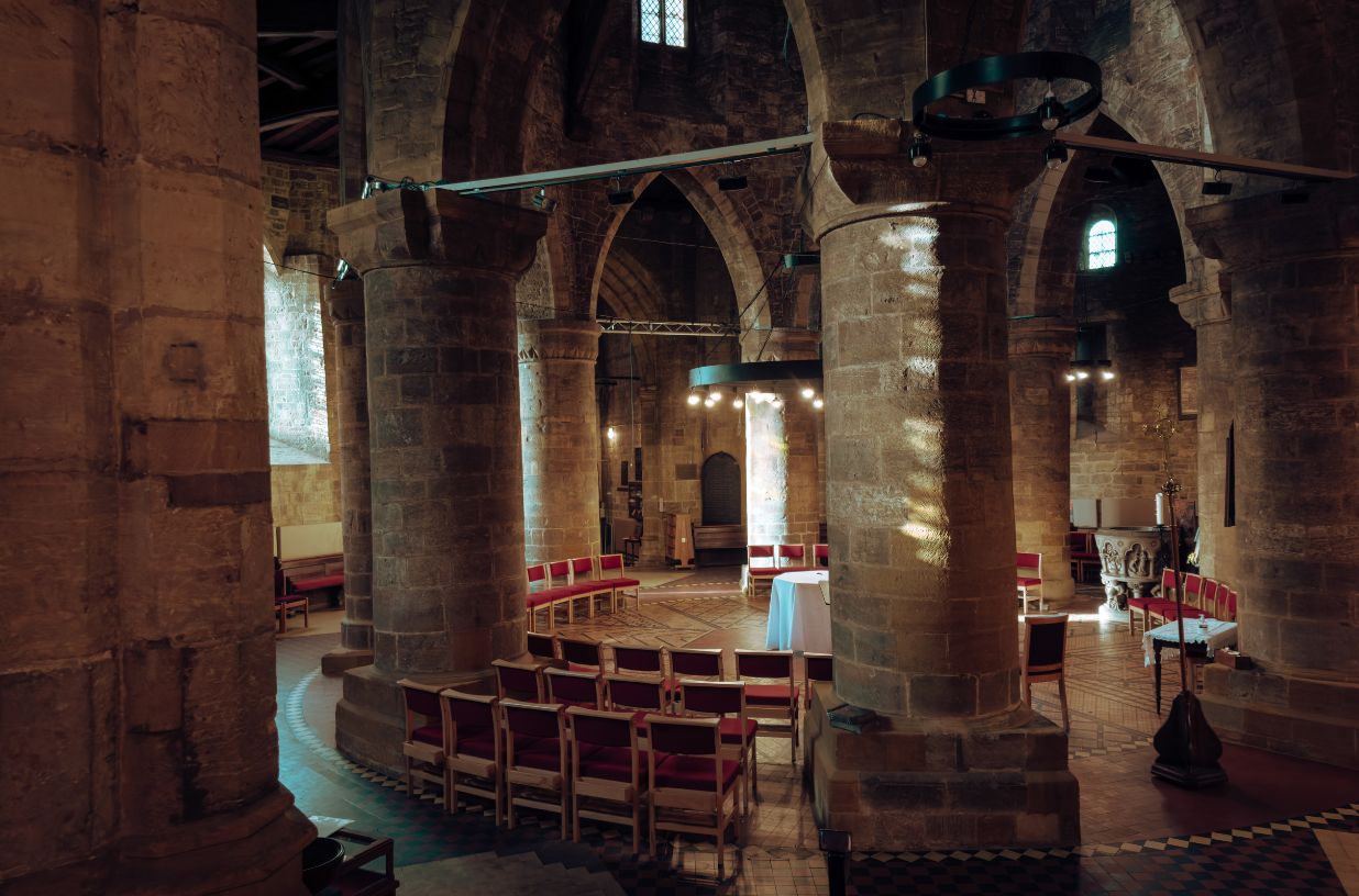 Services are held in the round