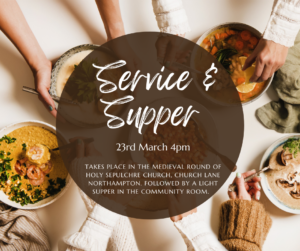 service and supper at Northampton Church